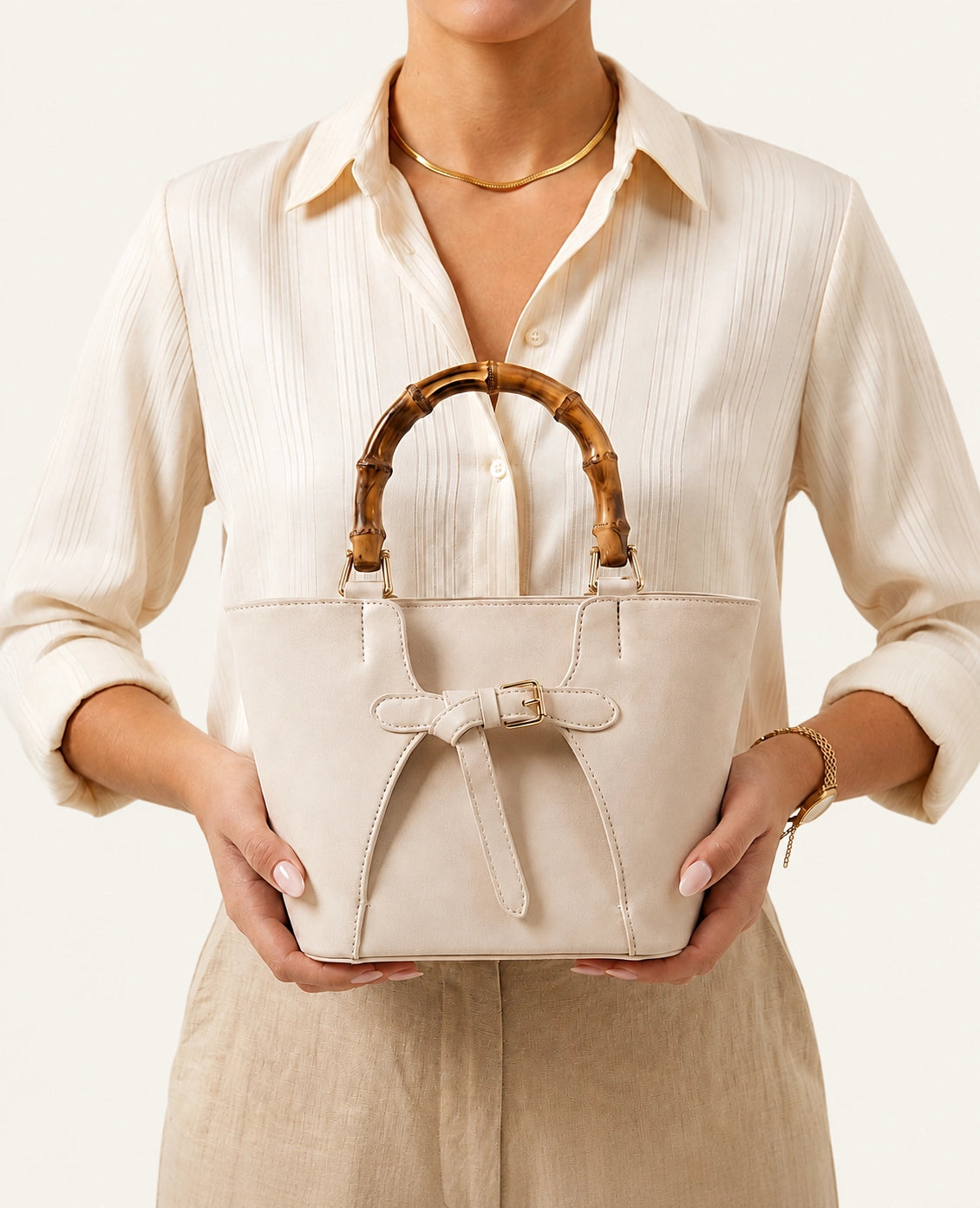 Borsa Celine in Pelle e Bambù