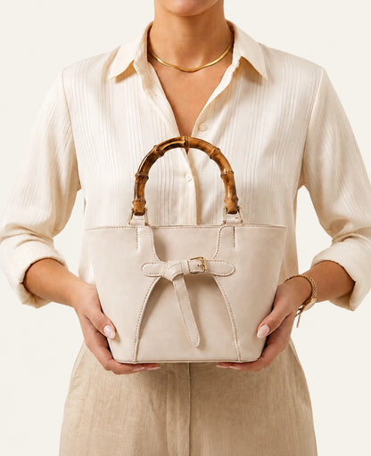 Borsa Celine in Pelle e Bambù