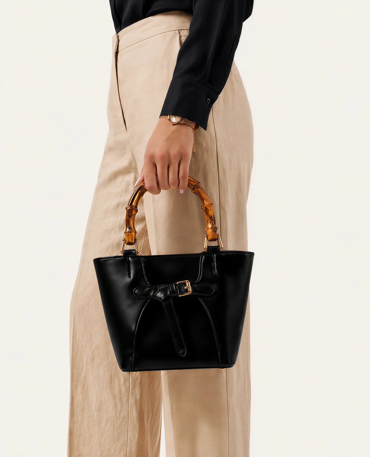 Borsa Celine in Pelle e Bambù